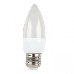 E27 LED Spuldze iekštelpām, 6W (470Lm), svečveida tips, auksti balta 6400K (200)