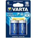 Baterijas VARTA High Energy Alkaline (ZN/MNO2) C/LR14, 2 gab.