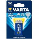 Baterijas VARTA High Energy Alkaline (ZN/MNO2) 9V/6LP3146, 1 gab.